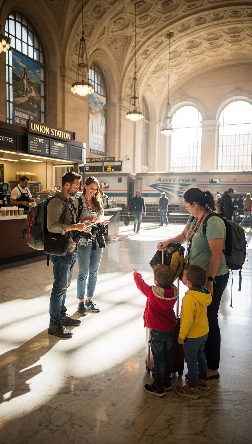 Карта железнодорожных маршрутов, показывающая популярные туристические направления.