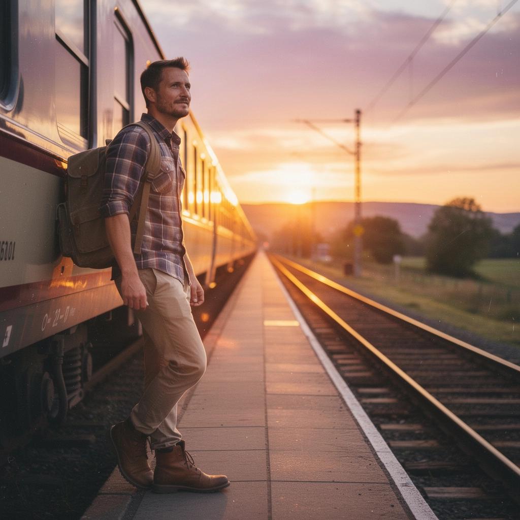 Станция поезда с исторической архитектурой и уютной атмосферой, заполненная путешественниками.